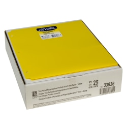 C-Line 2-Pocket Heavyweight Poly Portfolio Folders With 3-Hole Punch, 8-1/2" x 11", Yellow, Pack Of 25 Folders