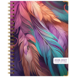 2026-2027 Excello Brands 14-Month Academic Year Hardcover Weekly/Monthly Fashion Planner, 8-1/2" x 11", Pastel Peacock, May To June, Total Qty 1