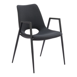 Zuo Desi Dining Accent Chairs, Black, Set Of 2 Chairs