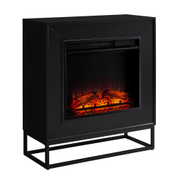 SEI Furniture Frescan Contemporary Electric Fireplace, 36-1/2"H x 33"W x 14"D, Black