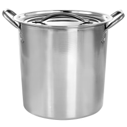 Gibson Everyday Whittington 8-Quart Stainless Steel Nonstick Stock Pot With Lid, Silver
