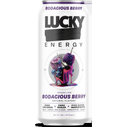 Lucky Energy Drink, Bodacious Berry, 16 Oz, Total Qty 1