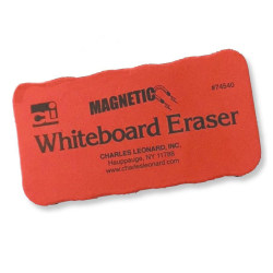 Charles Leonard Magnetic Whiteboard Erasers, Red/Black, Pack Of 12 Erasers