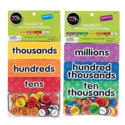 Dowling Magnets Magnetic Place Value Disks & Headings Bundle
