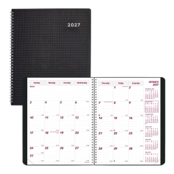 2026-2028 Brownline 14-Month DuraFlex Monthly Planner, 8-7/8" x 7-1/8", 100% Recycled, Black, December To January, CB1200V.BLK