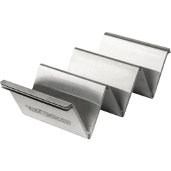 Taco Tuesday Stainless Steel 4-Piece Taco Holder Set, Silver