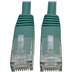 Tripp Lite Cat6 Cat5e Gigabit Molded Patch Cable RJ45 M/M 550MHz Green 12ft - 128 MB/s - Patch Cable - N200012GN