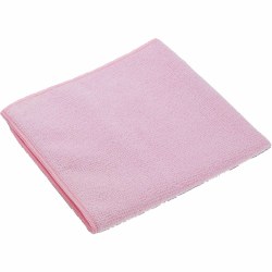 Vileda Professional MicroTuff Microfiber Cloths - 14" Length x 14" Width - 5 / Pack - Absorbent, Durable, Hygienic - Red