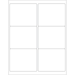 Tape Logic® Laser Labels, LL203, Rectangle, 4" x 3 1/3", Glossy White, Case Of 600