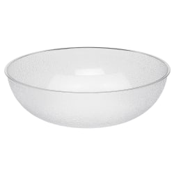 Cambro Camwear Round Pebbled Bowls, 18", Clear, Set Of 4 Bowls