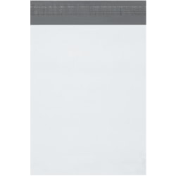 Partners Brand Expansion Poly Mailers, 10"H x 13"W x 2"D, White, Case Of 100