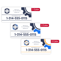 Custom Printed Outdoor Weatherproof 1, 2, or 3 Color Labels And Stickers, 1-1/2" x 3" Rectangle, Box of 250