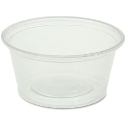 Genuine Joe 2 oz Portion Cups - 2 fl oz - Clear - Polystyrene - Beverage, Sauce - 50 Bag - 50 / Carton