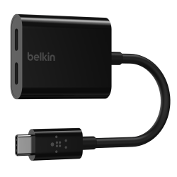 Belkin® Connect USB-C Audio And Charge Adapter, 60W, Black