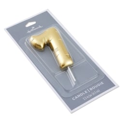 Hallmark "7" Metallic Gold Balloon Candle