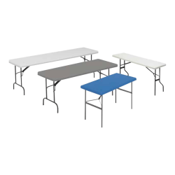 Iceberg IndestrucTable TOO™ 1200-Series Folding Table, 48"W x 24"D, Platinum