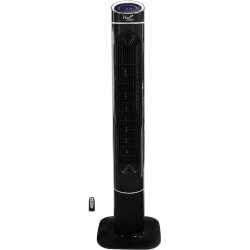 Vie Air 50" Luxury Digital Tower Fan With Fresh Air Ionizer, Black