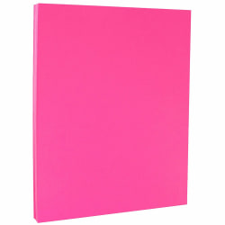 JAM Paper® Card Stock, Fuchsia Pink, Letter (8.5" x 11"), 65 Lb, Pack Of 100