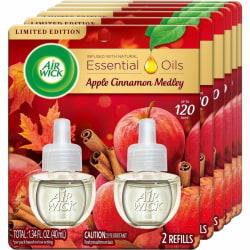 Air Wick Apple Scented Oil - Oil - 0.6 fl oz (0 quart) - Apple Cinnamon Medley - 60 Day - Long Lasting - 2/Pack - 6 / Carton