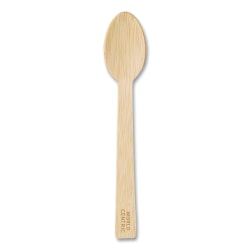 World Centric® Bamboo Cutlery, Spoon, 6-3/4", Natural, Carton Of 2,000 Pieces