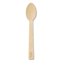 World Centric® Bamboo Cutlery, Spoon, 6-3/4", Natural, Carton Of 2,000 Pieces