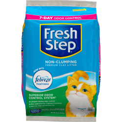 Fresh Step Non-Clumping Premium Cat Litter With Febreze Freshness, Scented, 35 Lb