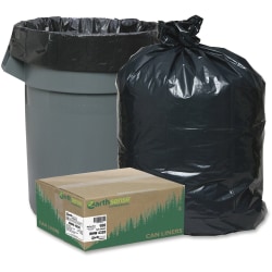 Webster Reclaim Heavy-Duty Recycled Can Liners - Extra Large Size - 56 gal - 43" Width x 47" Length - 2 mil (51 Micron) Thickness - Black - Plastic - 100/Carton - Can