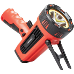 Dorcy 1300 Lumen Ultra HD Rechargeable Spotlight + Power Bank - LED - 1300 lm Lumen - 1 - Lithium Ion (Li-Ion) - Battery Rechargeable - Battery - Water Resistant - Black, Red