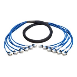 Eaton Tripp Lite Series Cat6a 10G Pre-Terminated Copper Trunk Assembly (6x RJ45 F/F), Blue, 10 ft. (3.05 m) - Network cable - RJ-45 (F) to RJ-45 (F) - 10 ft - UTP - CAT 6a - blue