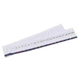 Didax Write-On/Wipe-Off 1-20 Number Path Cards, 4" x 20", Multicolor, Grade K To 3, Set Of 10 Cards