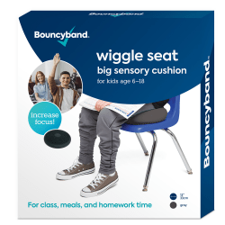 Bouncyband Big Wiggle Seat Sensory Cushion, 13", Dark Gray