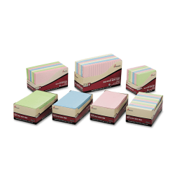 SKILCRAFT 3" x 5" 30% Recycled Self-Stick Notes, Assorted Pastel Colors, Pack Of 6 (AbilityOne 7530-01-456-0683)