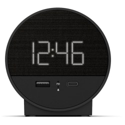 Nonstop Station O Alarm Clock, 3-7/8"H x 2-3/8"W x 2-9/16"D, Black