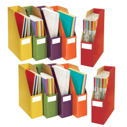 Sensational Classroom Storage Files, 9" x 12-1/4" x 3-1/2", Assorted Colors, 5 Files Per Set, Pack Of 2 Sets