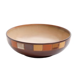 Gibson Elite Casa Estebana Reactive Glaze Serving Bowl, 10", Brown