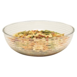Cambro Camwear Round Ribbed Bowls, 15", Clear, Set Of 4 Bowls