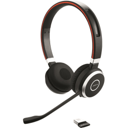 Jabra® Evolve 65 Microsoft® Lync Stereo Wireless Bluetooth® Over-The-Head Headphones