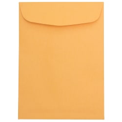 JAM Paper® Open-End Envelopes, 7-1/2" x 10-1/2", Brown Kraft, Pack Of 100 Envelopes