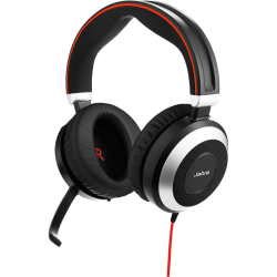 Jabra® Evolve 80 Microsoft® Lync Stereo Wired Over-The-Head Headphones
