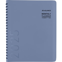 2025 AT-A-GLANCE Contemporary Weekly/Monthly Planner, 8-1/4" x 11", Slate Blue, January To December, 70940X2025