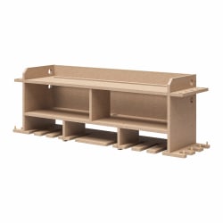 Systembuild Evolution Benford Extra-Wide Wall-Mount Tool Organizer, 15-13/16"H x 47-9/16"W x 11-3/4"D, Raw Board