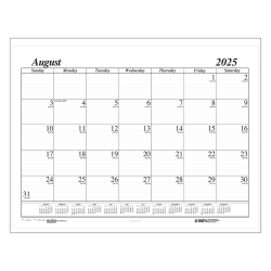 House of Doolittle Monthly Academic Calendar Economy Desk, 17 Months (Aug-Dec), 22" x 17", Black