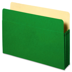 Sparco Accordion File Pocket, 9 1/2" x 11 3/4", 3 1/2" Expansion, Green