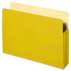 Sparco Accordion File Pocket, 9 1/2" x 11 3/4", 3 1/2" Expansion, Yellow