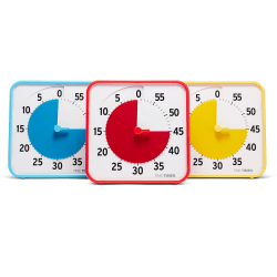 Time Timer Original Timer Sets, Primary Colors, Pack Of 3 Sets
