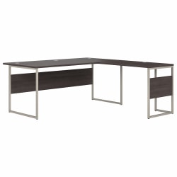 Bush® Business Furniture Hybrid 72"W x 36"D L-Shaped Table Desk With Metal Legs, Storm Gray, Standard Delivery