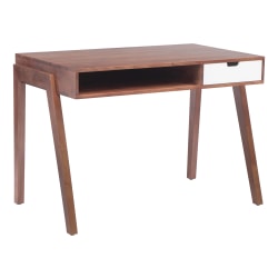Zuo Modern Linea 45"W Writing Desk, Walnut
