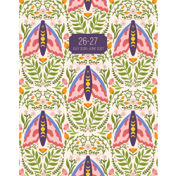 Willow Creek Press Monthly Academic Booklet Planner, 7-1/2" x 9-1/2", Verdant Folk, July 2026 - June 2027, Total Qty 1