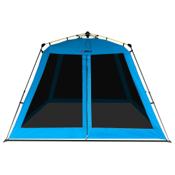 Outdoors Professional Beach Castle Pop-Up Walled Gazebo, 83"H x 118"W x 118"D, Blue
