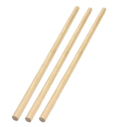 Hygloss Wood Dowels, 3/8" x 12", 25 Per Pack, Set Of 3 Packs